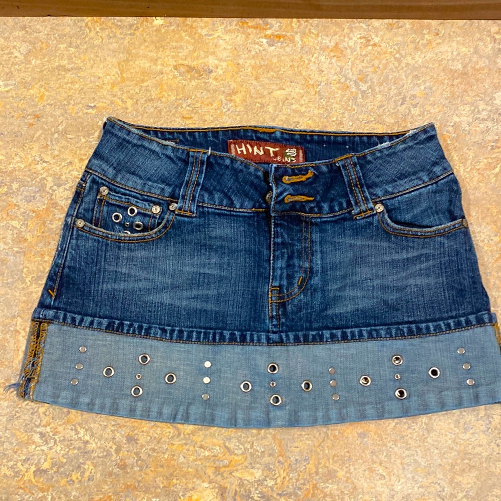 Vintage 1990s 2000s mini jean skirt. Immaculate